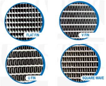 Four types of forklift radiator core patterns